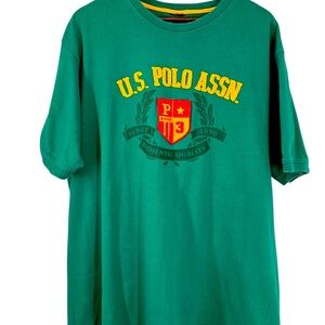 Vintage U.S. Polo Assn. Authentic Quality with Logo Embroidered‎ Green T- Shirt